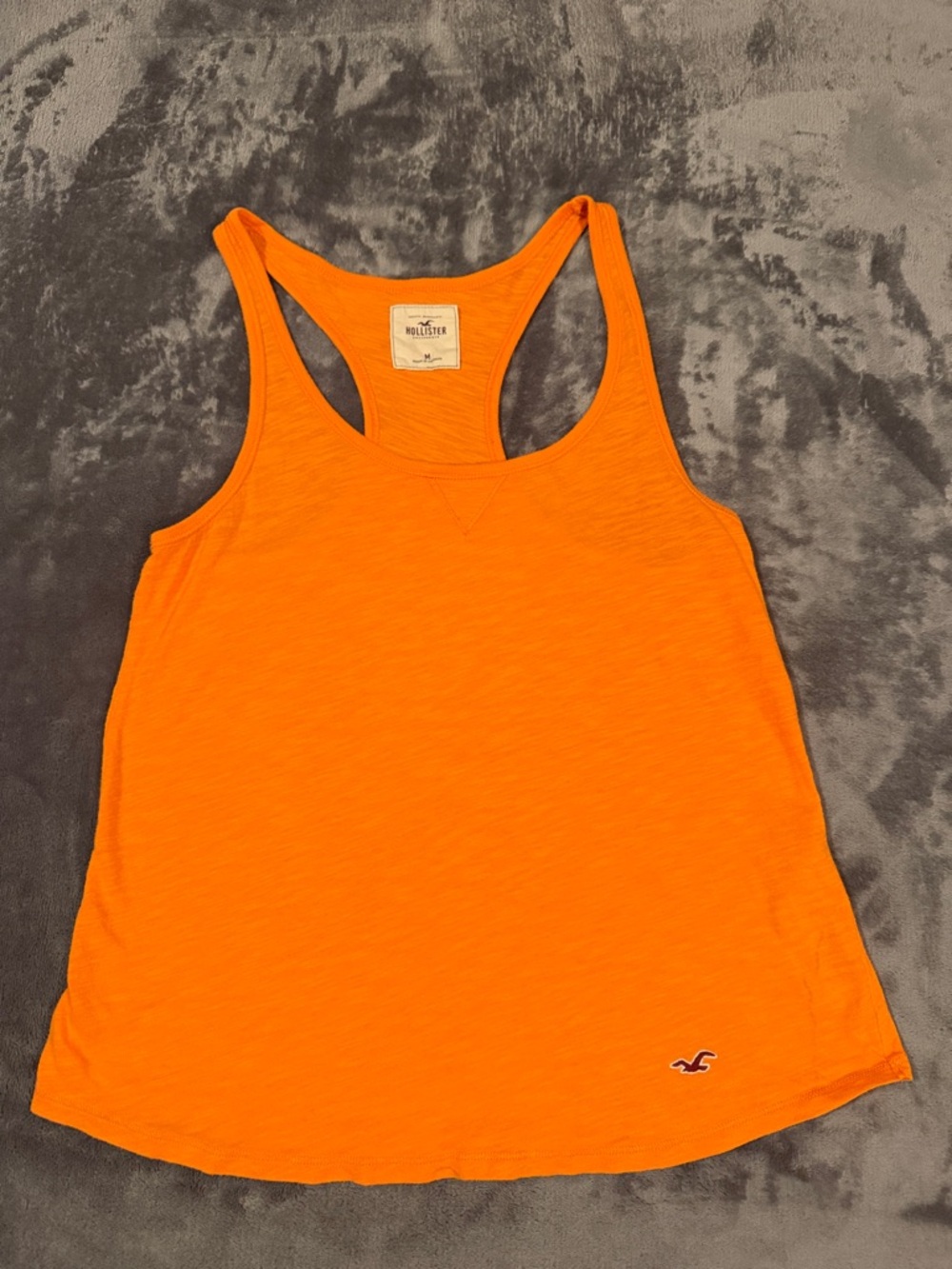 Hollister Women's Bright Orange Racerback Tank Top